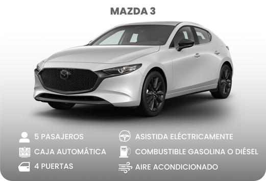 Alquiler de carros en Cali Colombia - Mazda 3