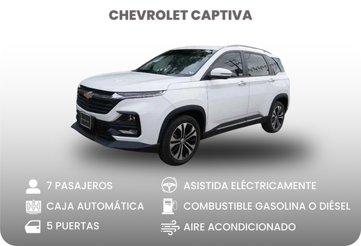 Rent a Car Cali - Chevrolet Captiva Automática