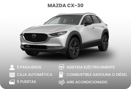 Alquiler de camionetas en Cali - Mazda CX-30 Automático