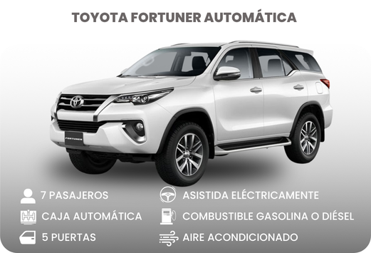 Renta de vehículos en Cali - Toyota Fortuner