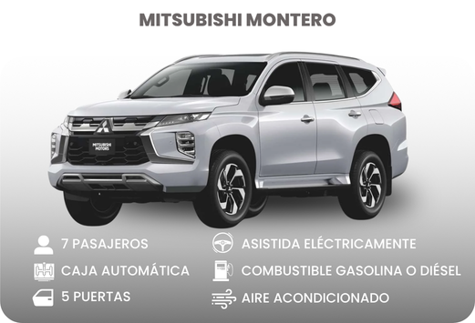 Alquiler de vehículos en Colombia - Mitsubishi Montero 4x4