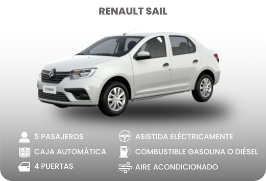 Renta de carros en Cali - Renault Logan Sail