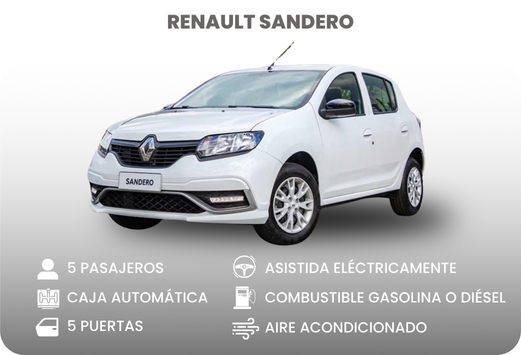 Renta de carros en Colombia - Renault Sandero